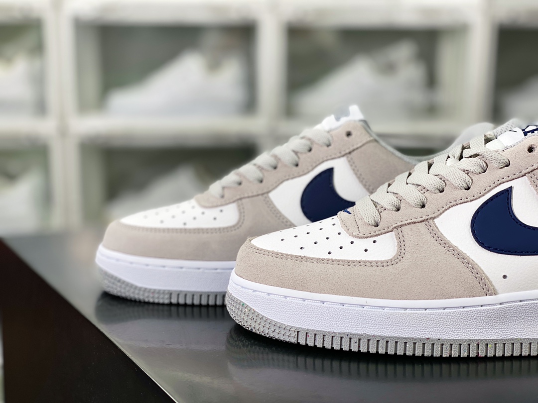 Air Force 1'07 Low”Light Smoke Grey/Midnight Navy” Air Force One Sneakers ”Suede Smoke Grey/Navy Blue” FD9748-001