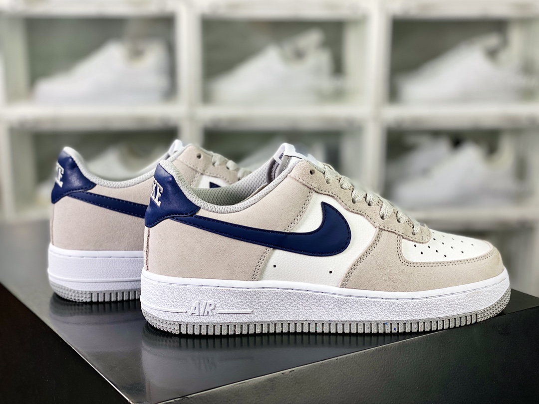 Air Force 1'07 Low”Light Smoke Grey/Midnight Navy” Air Force One Sneakers ”Suede Smoke Grey/Navy Blue” FD9748-001