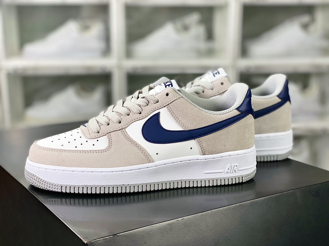 Air Force 1'07 Low”Light Smoke Grey/Midnight Navy” Air Force One Sneakers ”Suede Smoke Grey/Navy Blue” FD9748-001