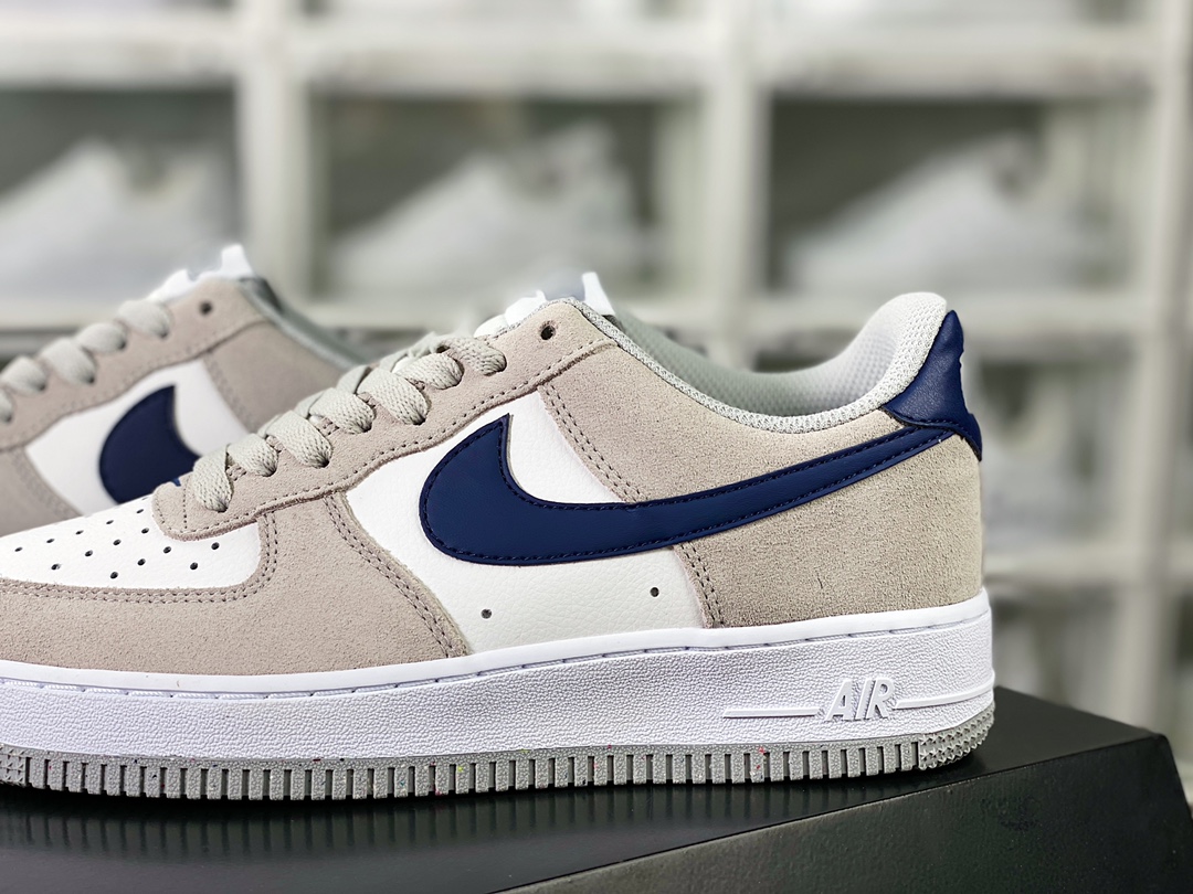 Air Force 1'07 Low”Light Smoke Grey/Midnight Navy” Air Force One Sneakers ”Suede Smoke Grey/Navy Blue” FD9748-001