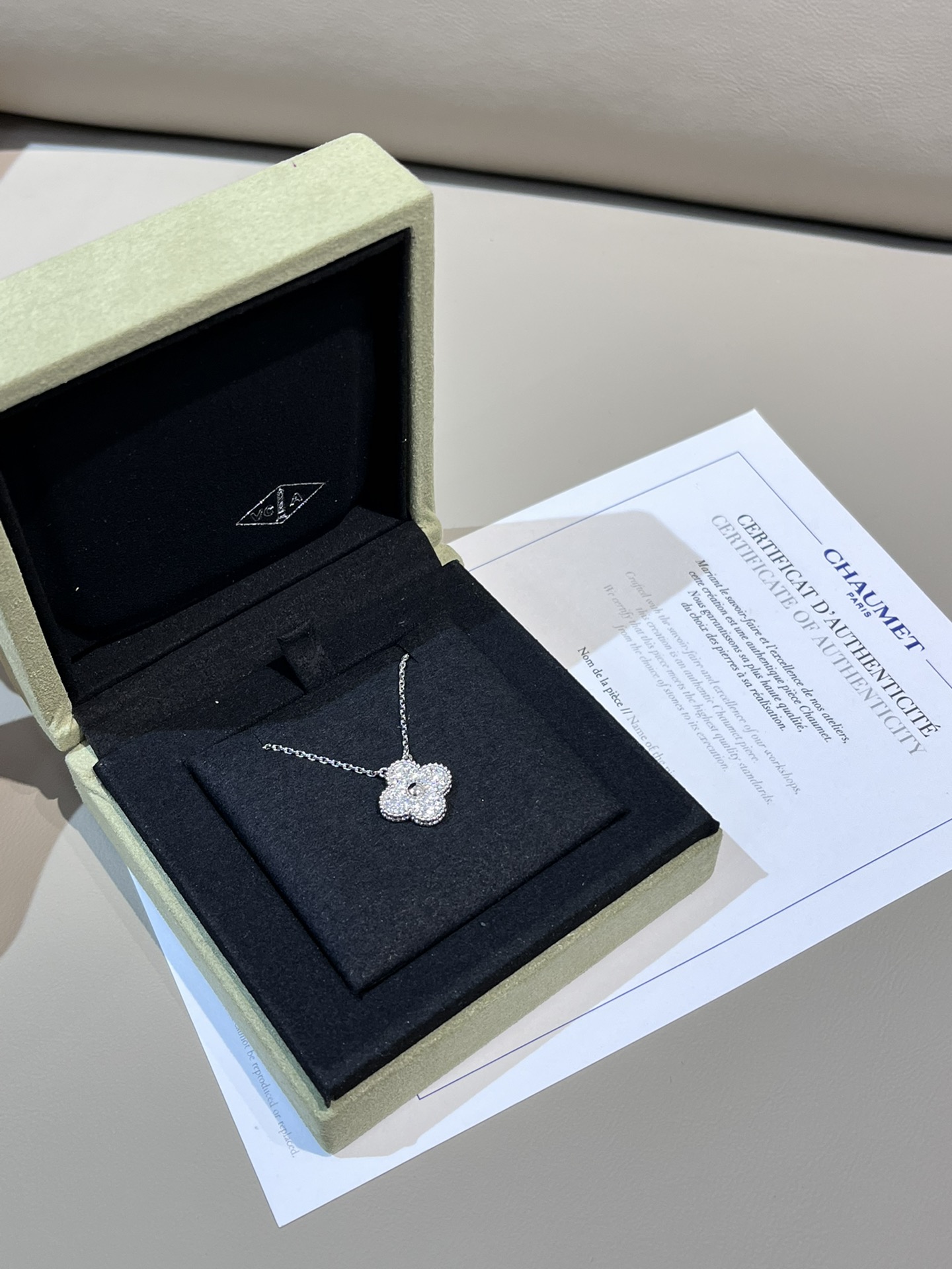 Van Cleef & Arpels vca满钻小六花 满钻项链