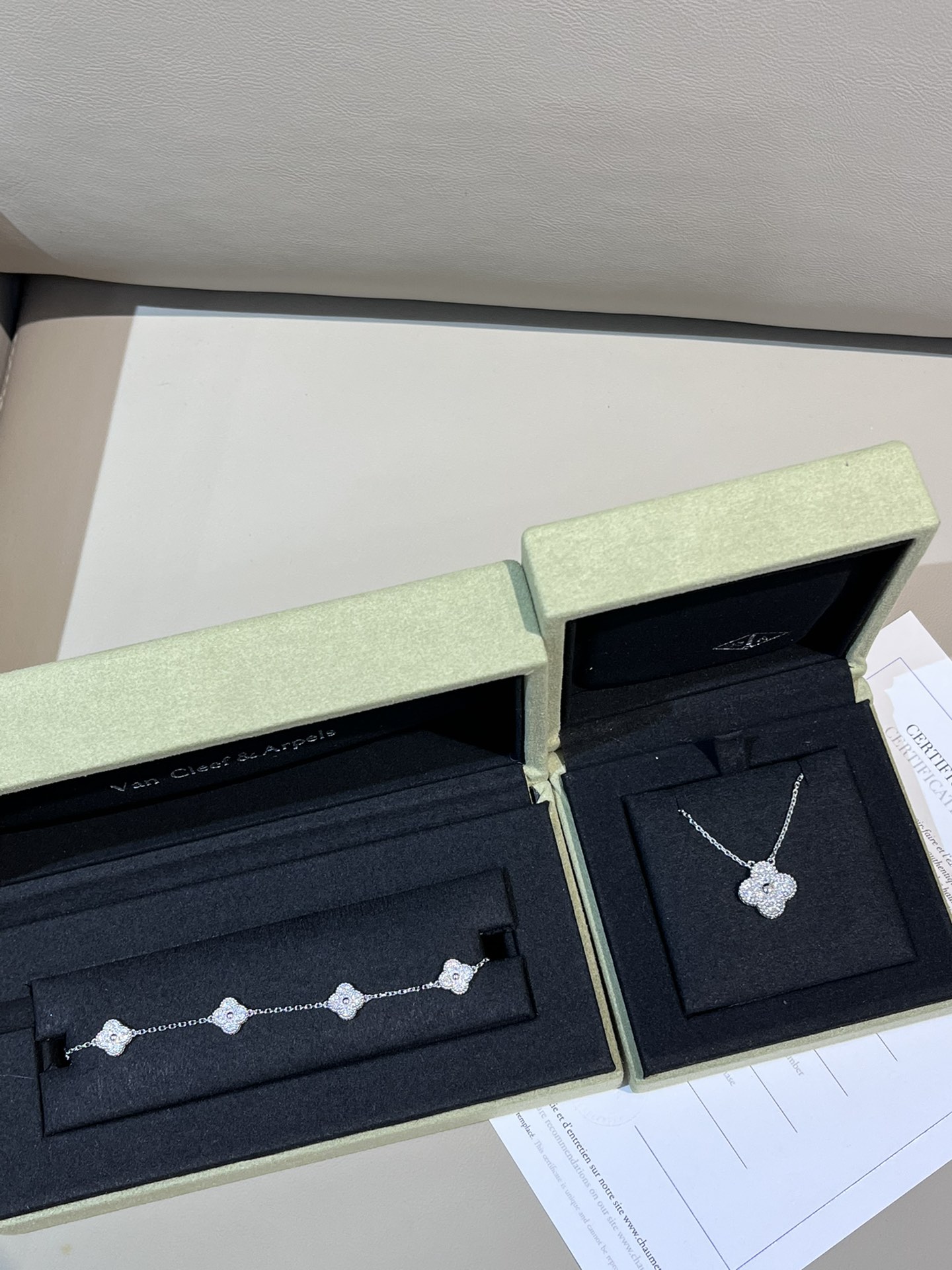 Van Cleef & Arpels vca满钻小六花 满钻项链