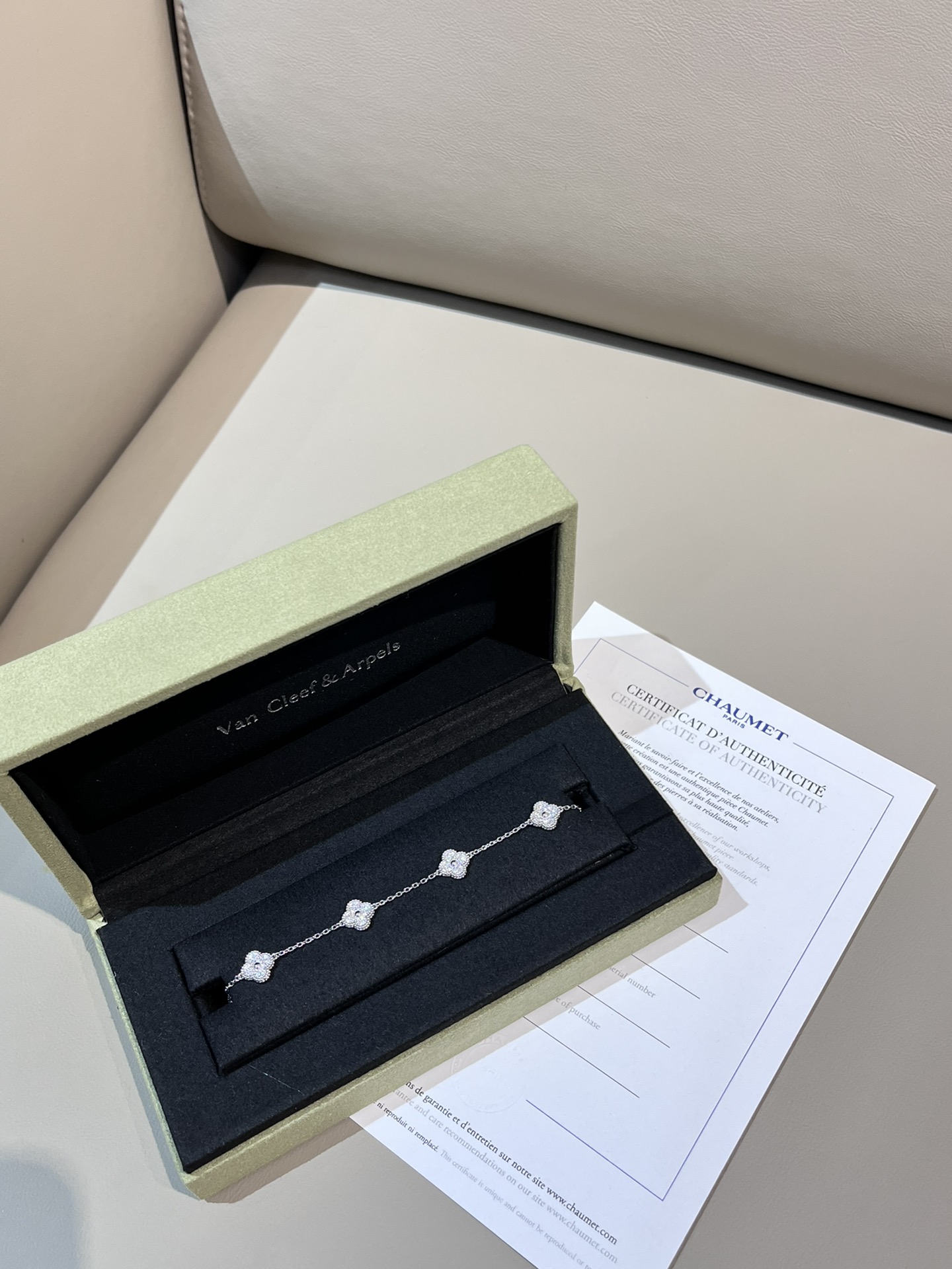 Van Cleef & Arpels vca满钻小六花 满钻项链