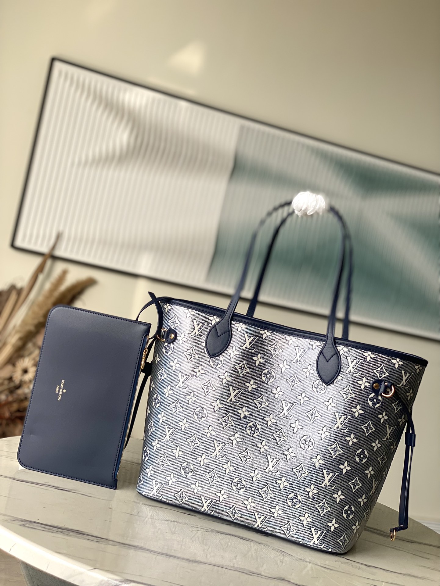 Louis Vuitton LV Neverfull Bags Handbags Canvas Cotton M22921