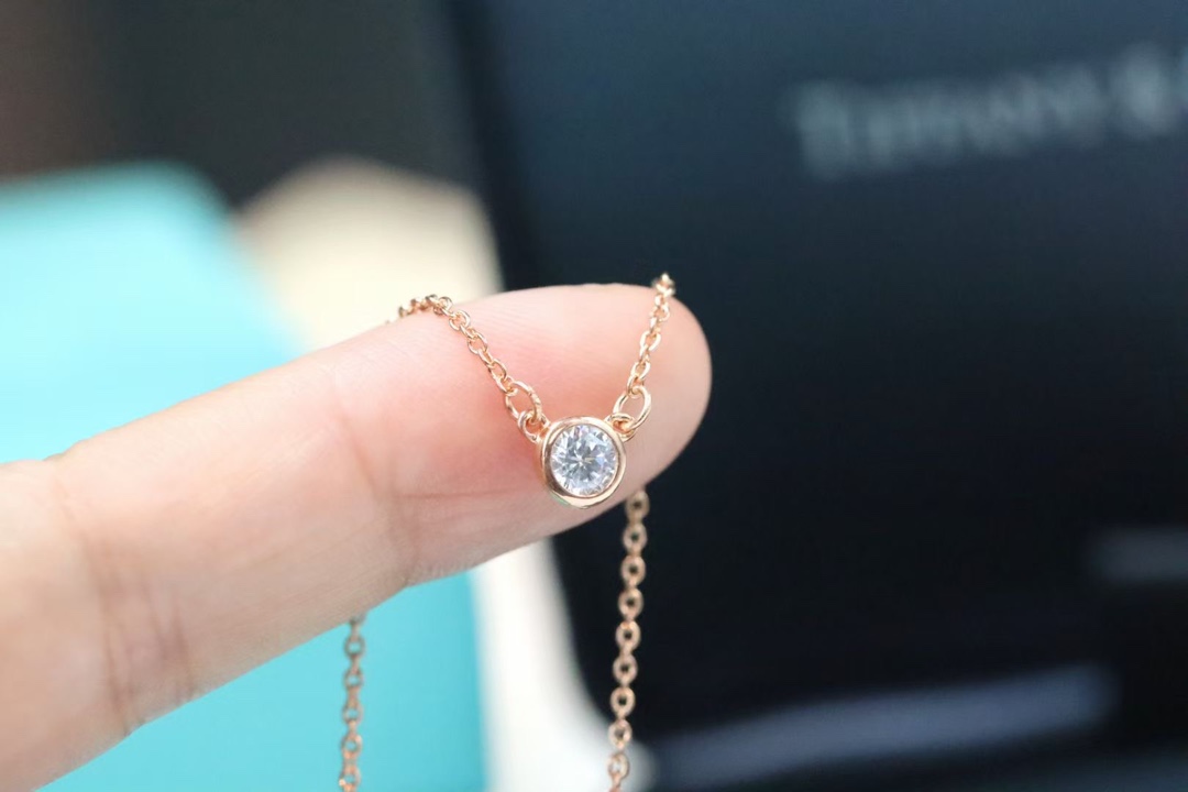Tiffany & Co. Tiffany&Co.玫瑰金泡泡 锁骨项链 925银
