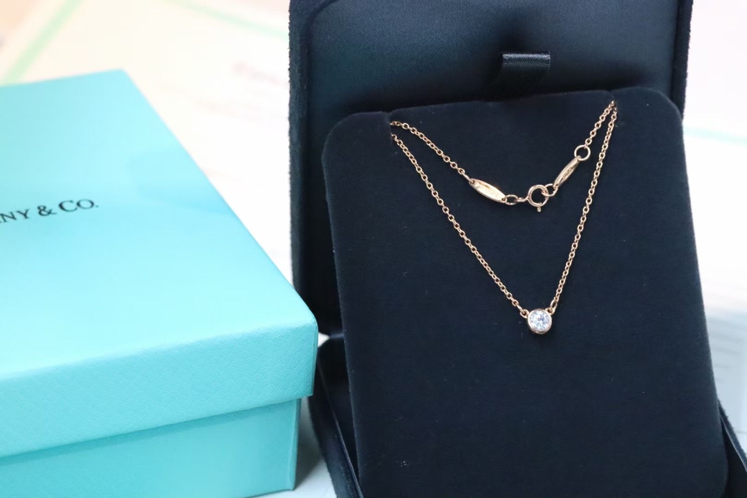 Tiffany & Co. Tiffany&Co.玫瑰金泡泡 锁骨项链 925银