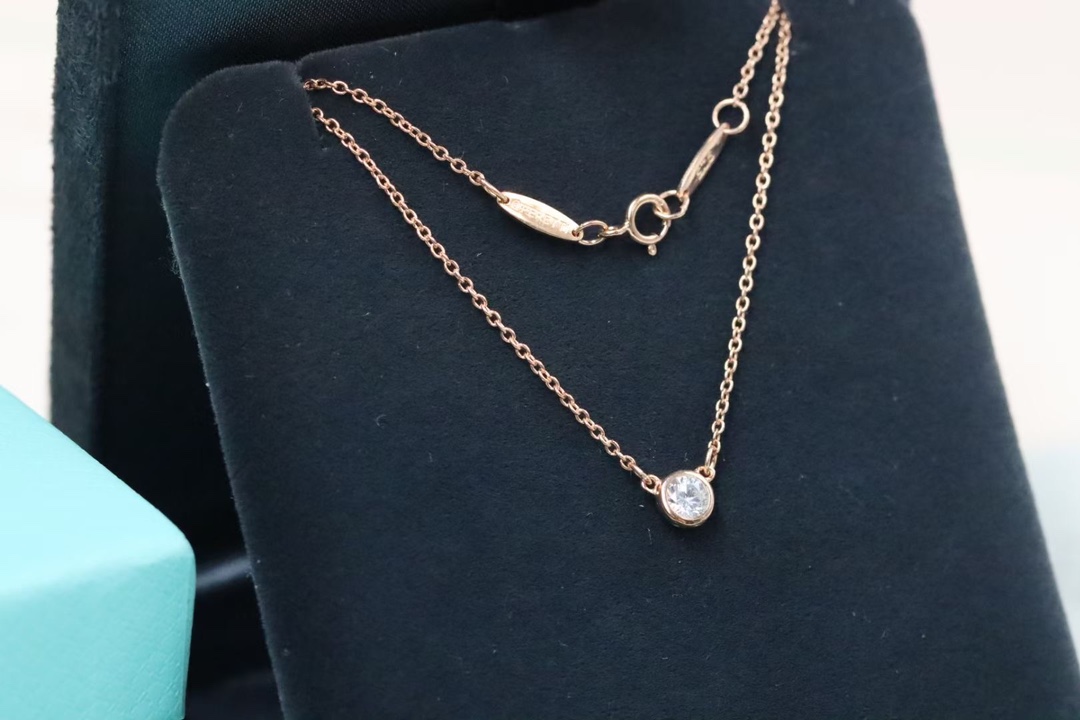 Tiffany & Co. Tiffany&Co.玫瑰金泡泡 锁骨项链 925银