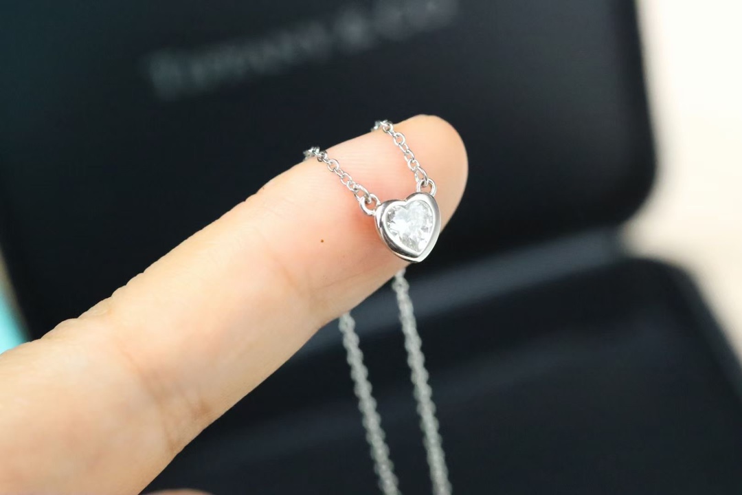 Tiffany & Co. Tiffany&Co. 单钻爱心 锁骨项链 925银