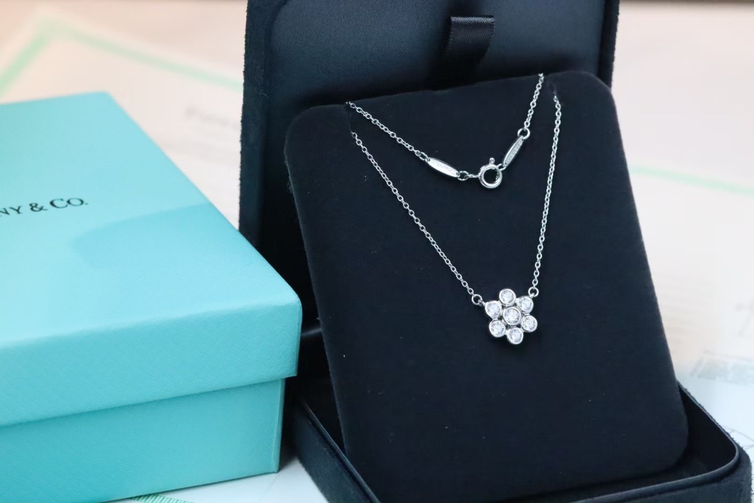 Tiffany & Co. Tiffany&Co.银色满钻花型 项链 925银