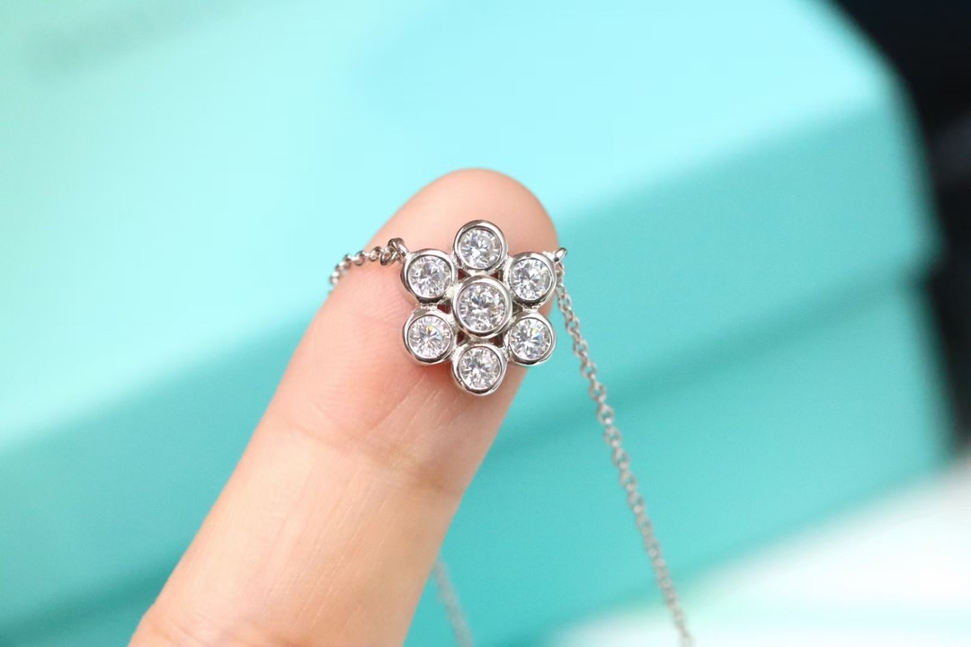 Tiffany & Co. Tiffany&Co.银色满钻花型 项链 925银