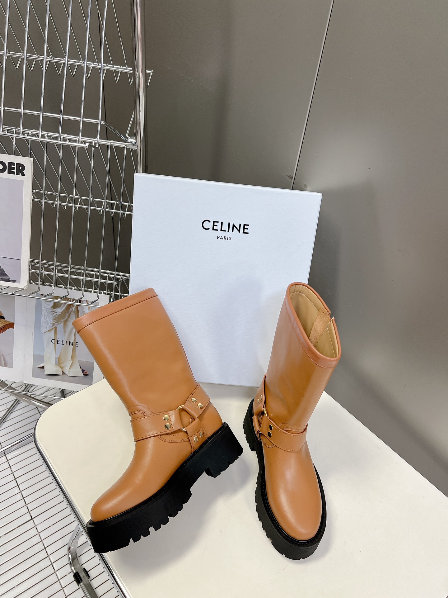 秋冬CELINE思琳Lisa同款骑士