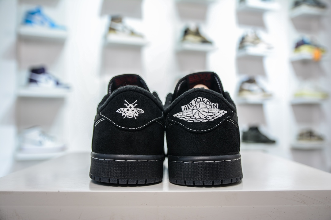 320 VT版全新生产线 纯原Travis Scott x Air Jordan 1 Low OF "Black/Phantom" 倒钩低帮 DM7866-001