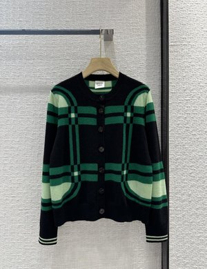 Hermes Clothing Cardigans Knit Sweater New 2023 
 Lattice Cashmere Knitting Fall Collection