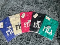 Fila Clothing Dresses T-Shirt Beige Black Blue Green Pink White Printing Cotton Spring Collection Vintage Casual