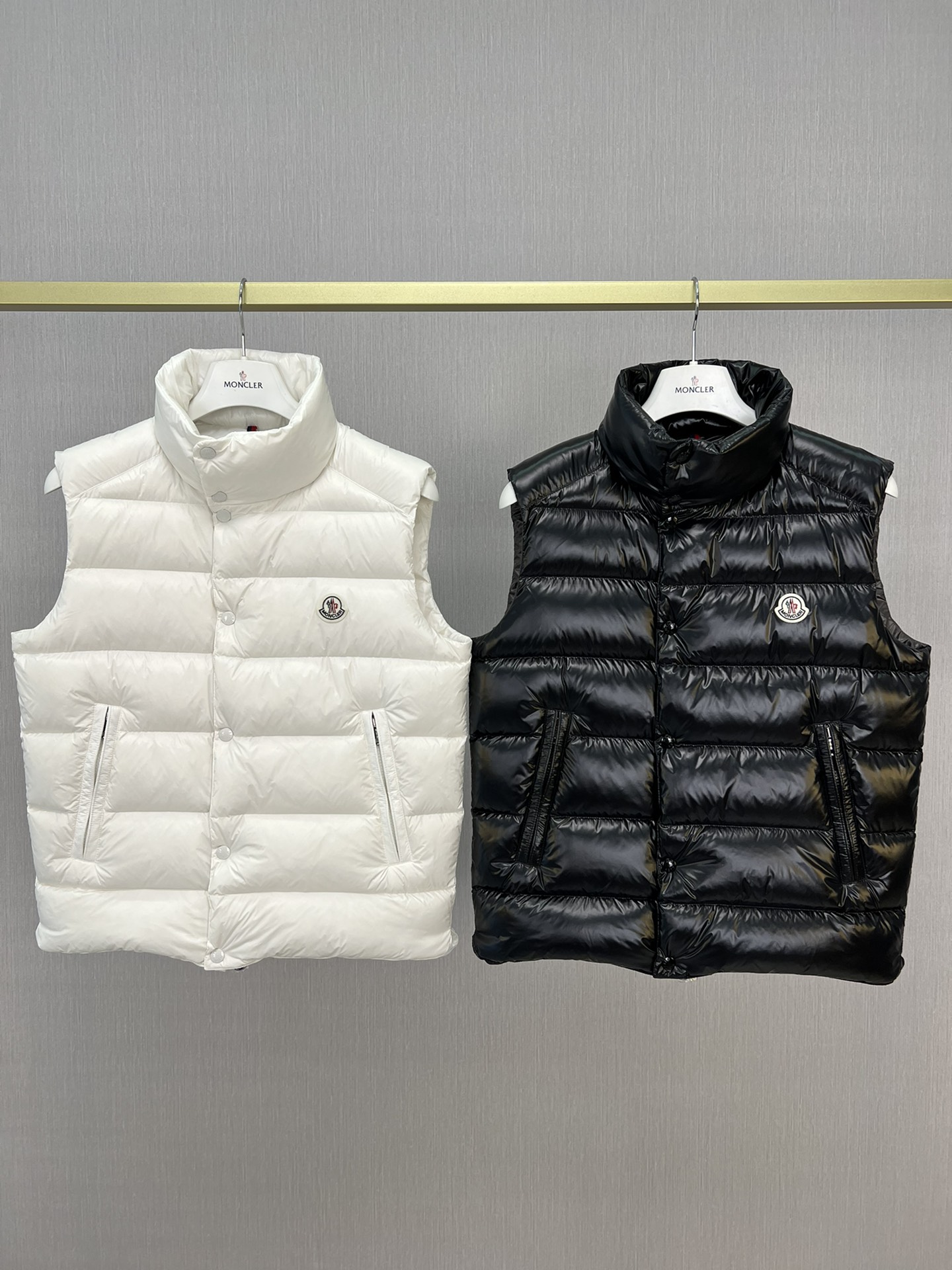 Moncler ملابس فيست أسود . غراي أبيض العام للرجال والنساء بطة بيضاء أسفل aa000158