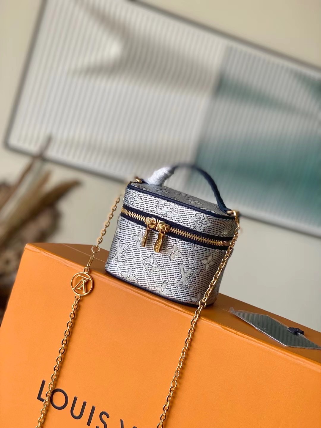 This Micro Vanity handbag is crafted from Monoglam jacquard canvas - Bag