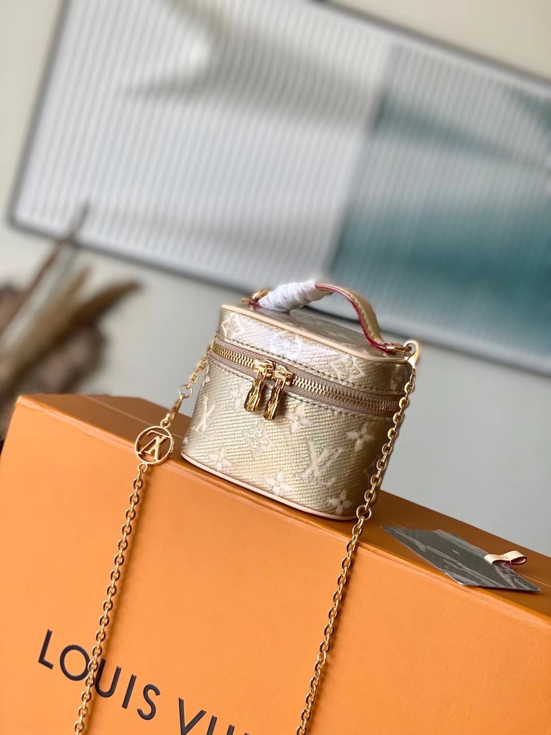 this Micro Vanity handbag features a special coating that envelops its - Bag