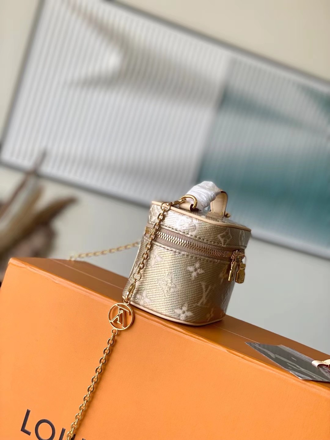 this Micro Vanity handbag features a special coating that envelops its - Bag 2