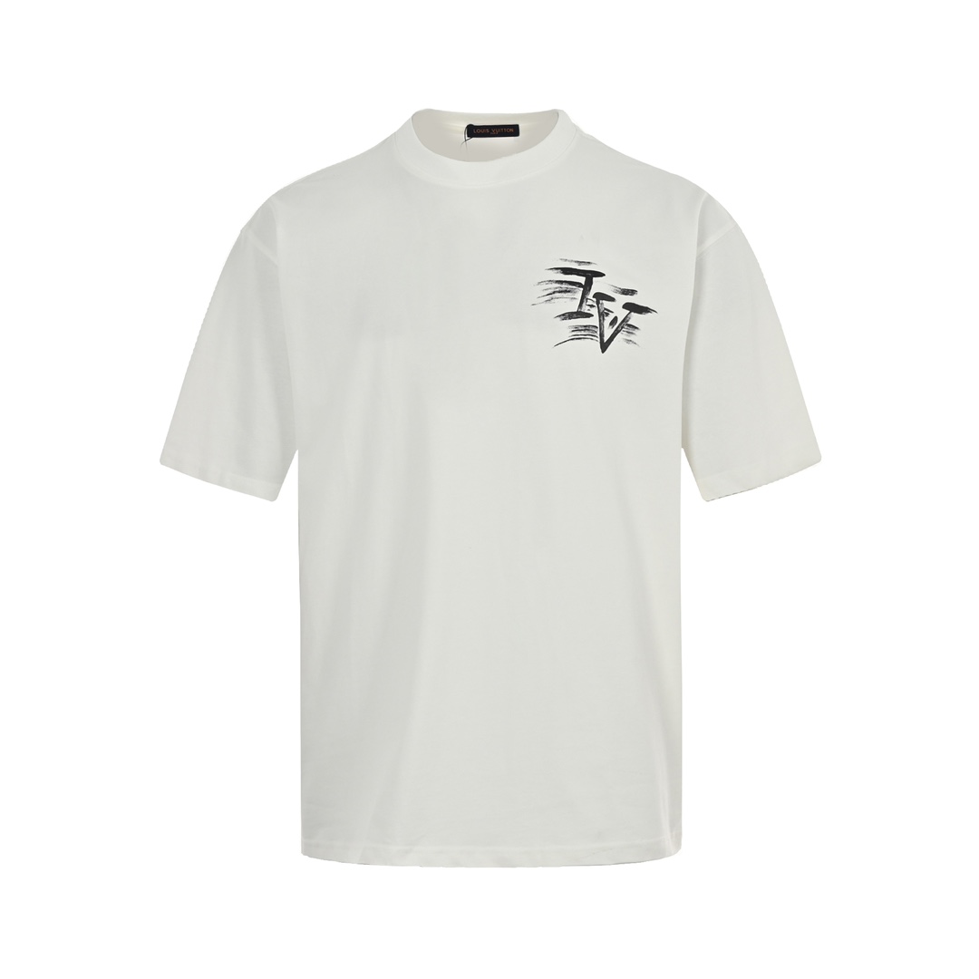 Louis Vuitton Odzież T-Shirt Doodle Unisex Krótki rękaw