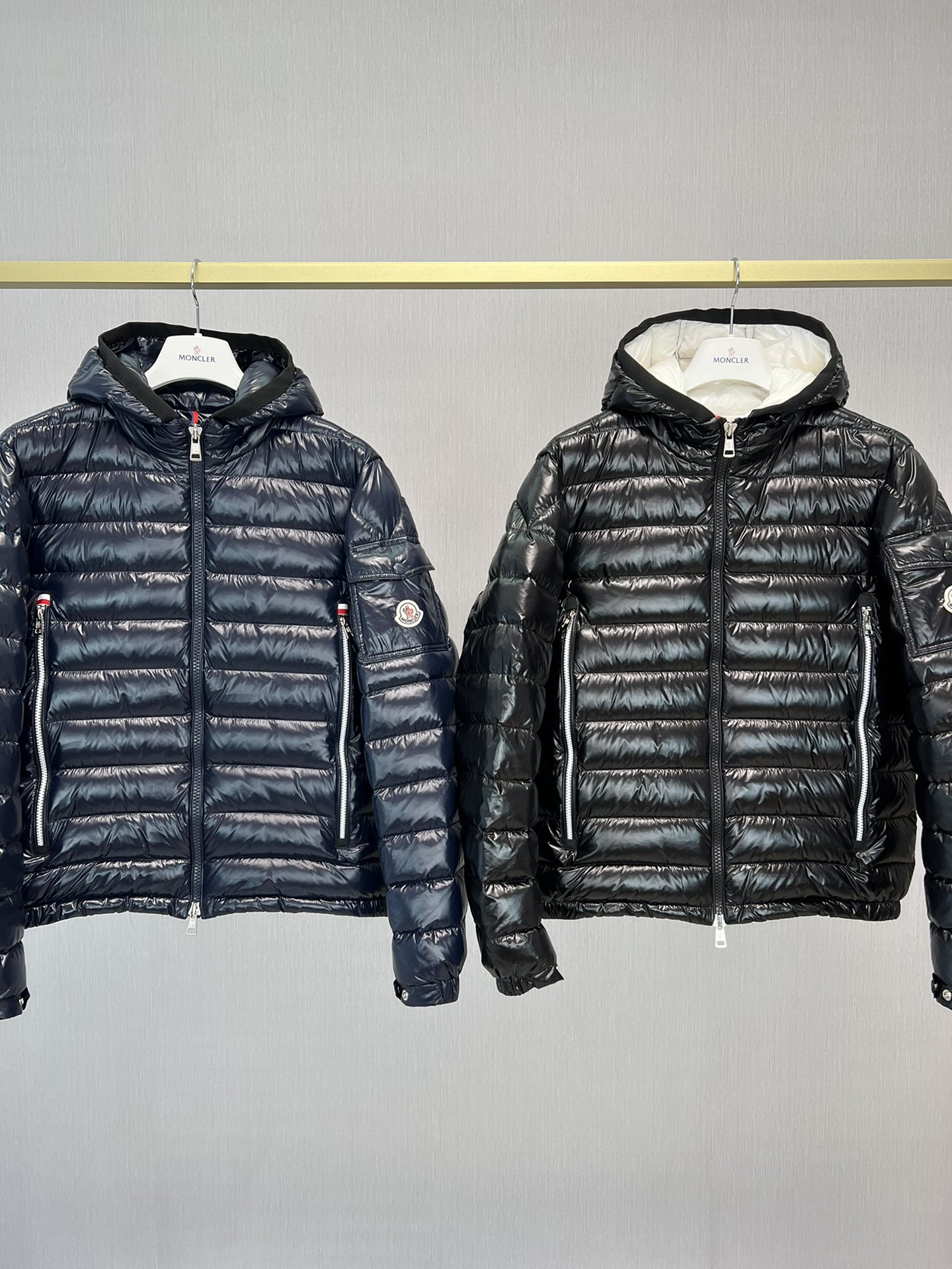 Moncler Ropa Abrigos y chaquetas Chaqueta de plumón Negro Azul Colección de invierno Fashion Blusa con capucha