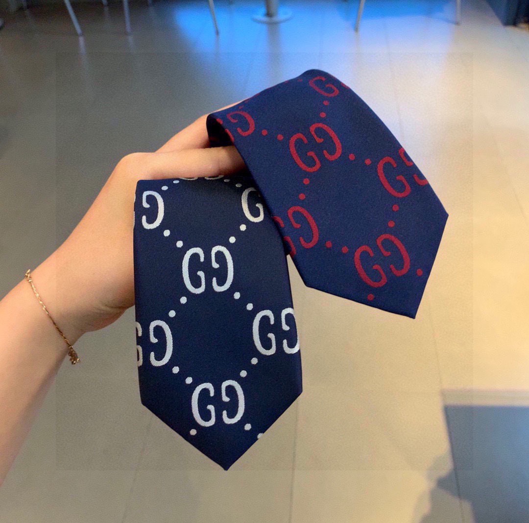 特配包装古奇互扣式双G男士领带系列稀