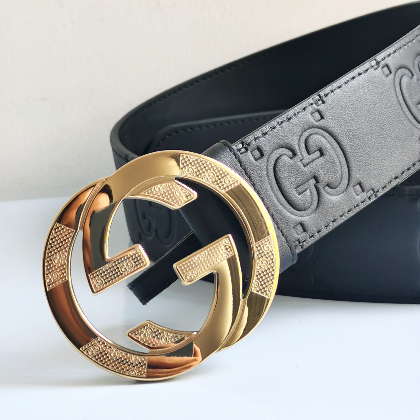 High-End Gucci Male Belts with Pure Copper Button and Quality Craftsmanship - 图片 5