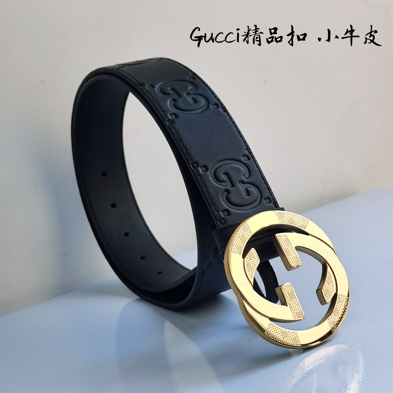 High-End Gucci Male Belts with Pure Copper Button and Quality Craftsmanship - 图片 8