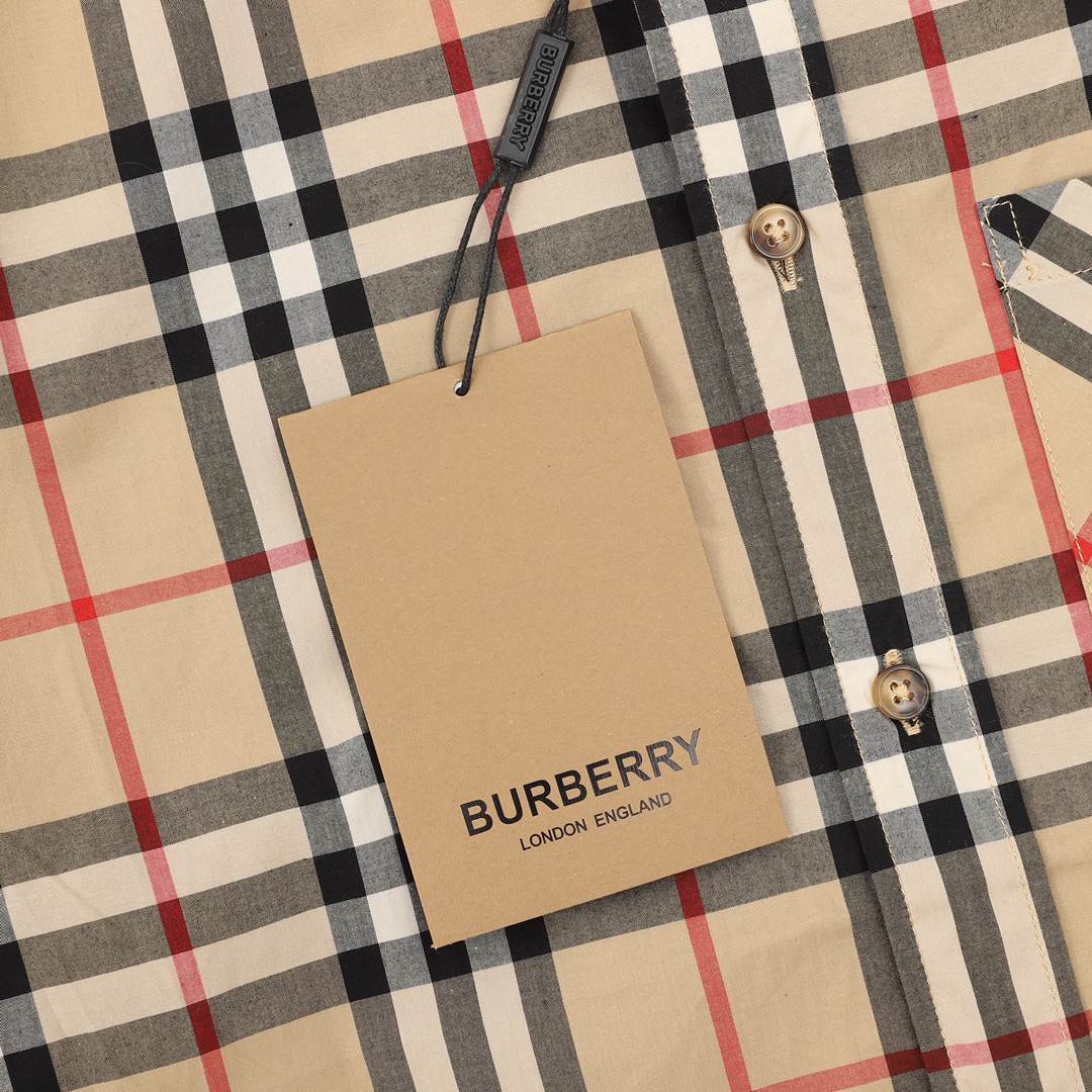 Burberry/巴宝莉 经典元素口袋条纹长袖衬衫