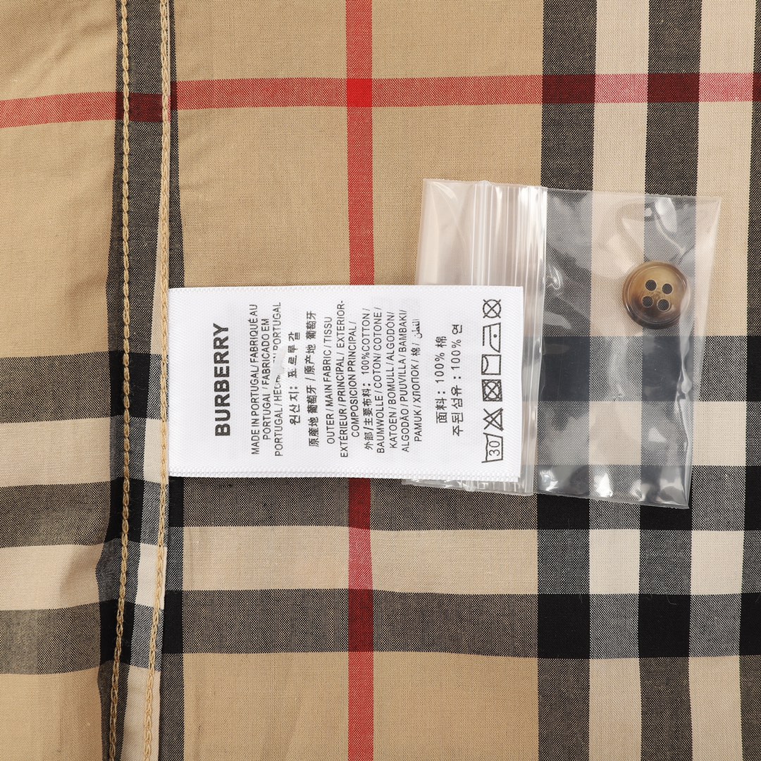 Burberry/巴宝莉 经典元素口袋条纹长袖衬衫