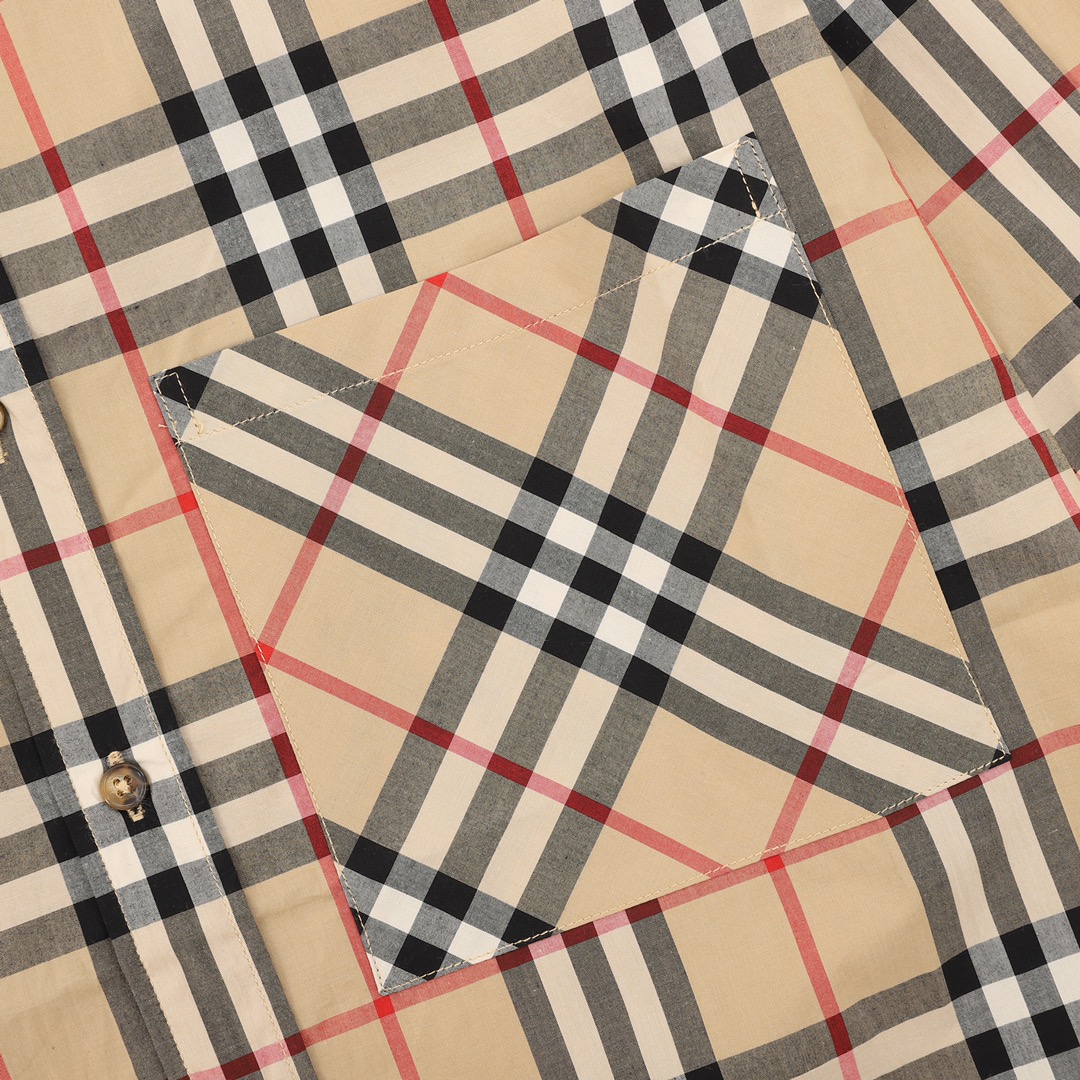 Burberry/巴宝莉 经典元素口袋条纹长袖衬衫
