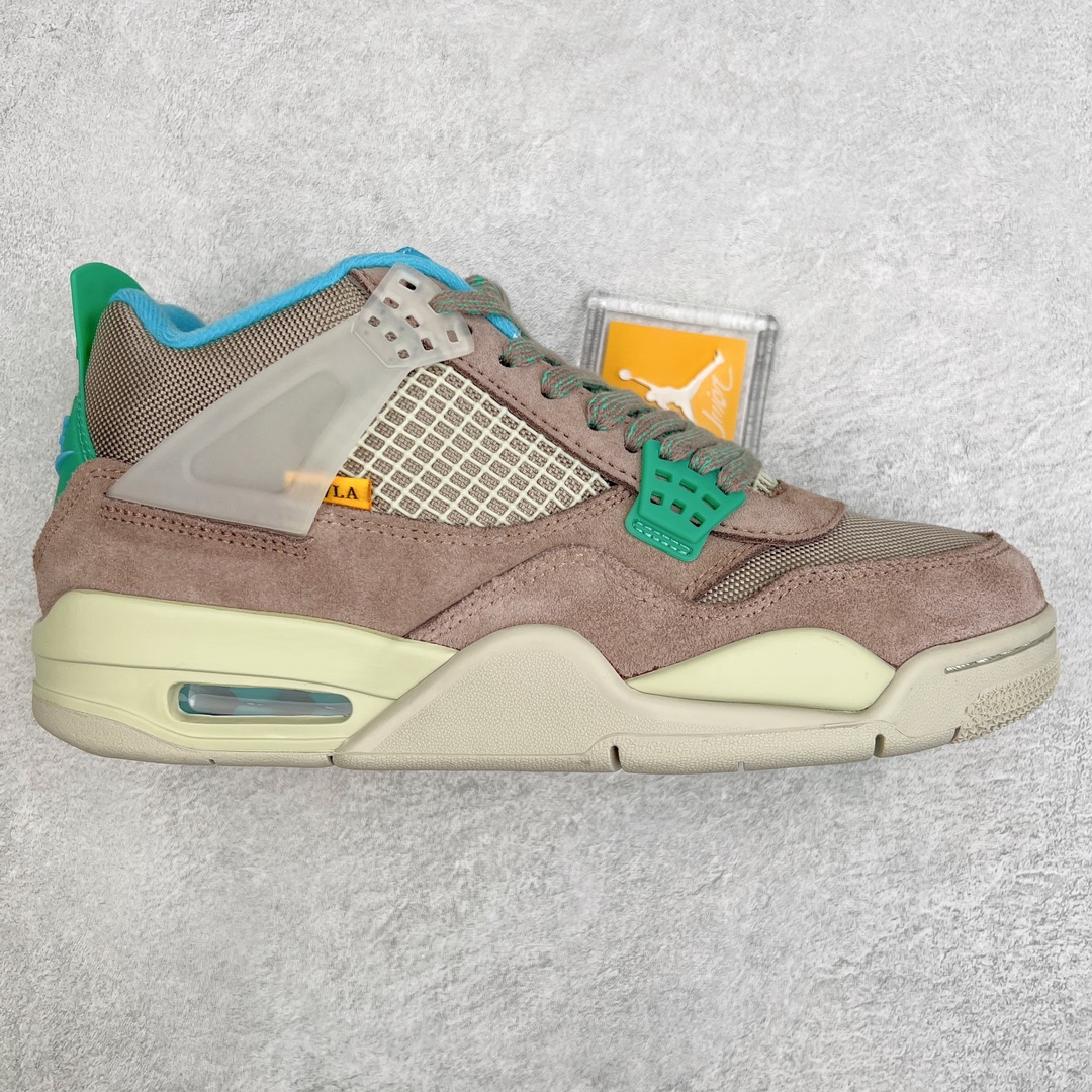 💰130 ＃PB版 福利特价‼Union x Air Jordan AJ4 Retro \”Taupe Haze\”UN联名灰褐色 DJ5718-242 耗时半年巨作 40余配色陆续出货 全套原纸板楦头开发 调试30余版 确保原汁原味完美呈现四代版型 一比一鞋头弧度高度趴度鞋身弧度 此版本只针对中端市场 皮料材质有所更替 其他数据细节工艺流程均保持公司一致 细节品控鞋型随意秒杀市面3XX 4XX 原厂TPU网格鞋带扣 正确内里网布 菱角分明不变形无多余毛边 柔软性质感一致于原鞋 原厂织唛标 原厂飞人电绣工艺 独家绑鞋带手法 印刷中底布 四线拉帮 米色美纹纸贴合固定 进口港宝加持 后跟自然饱满 全鞋荧光划线卡点 追求极致完美 每一双都是工艺品 多重QC质检 超越公司货的品控标准 实实在在的免检产品 尺码：40 40.5 41 42 42.5 43 44 44.5 45 46 47.5 编码：by2936000-运动鞋