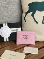 Chanel Wallet Card pack Black Green Pink White Fashion