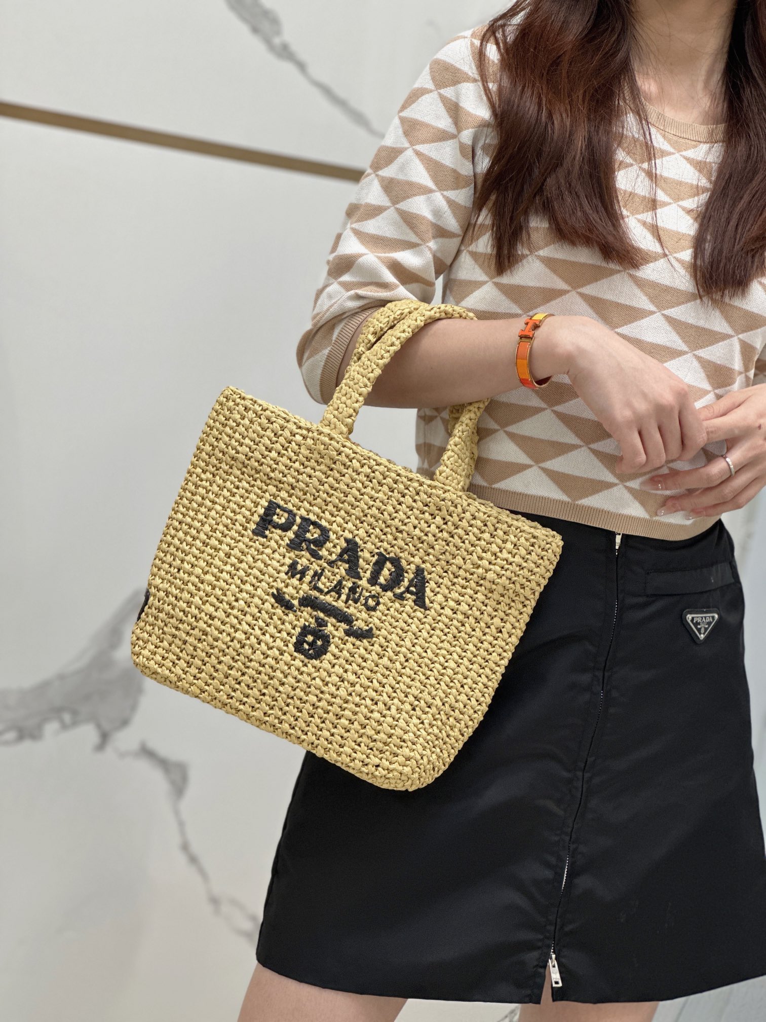 Prada Luxury Designer Handbag crafted in premium calfskin leather 2