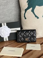 Chanel Classic Flap Bag Wallet Card pack Replica For Cheap
 Gold Sheepskin