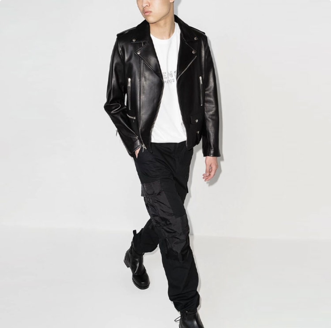 GIVENCHYGivenchy 23ss pin letter print short-sleeved upper body effect