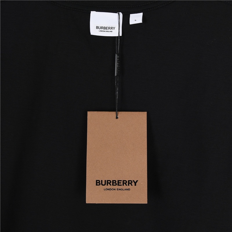 Burberry/巴宝莉 胸前拼接格纹短袖T恤