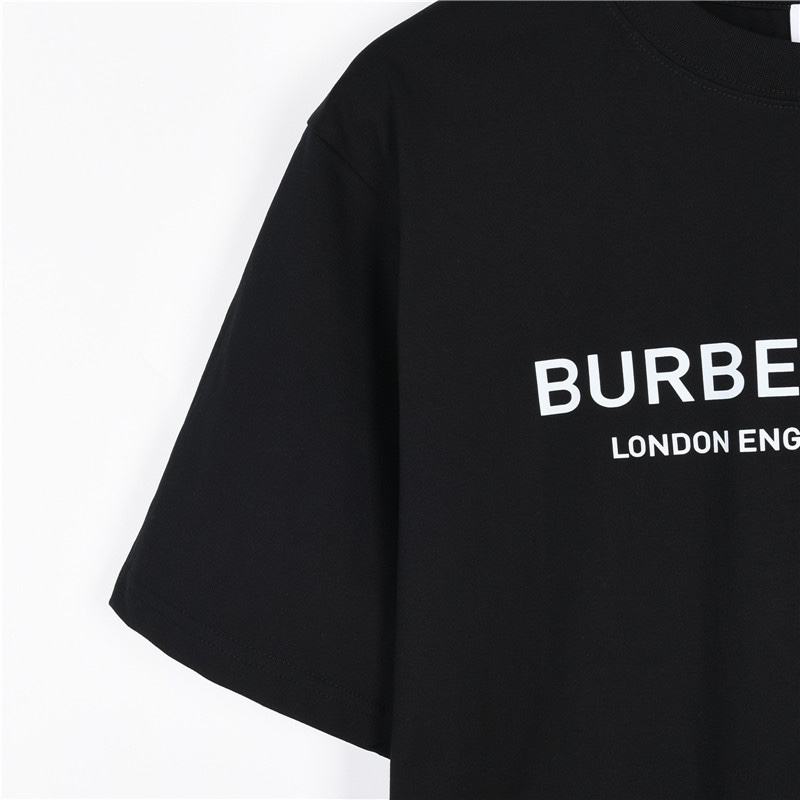 Burberry/巴宝莉 小熊字母印花短袖T恤 印花小头熊字母logo圆领T恤