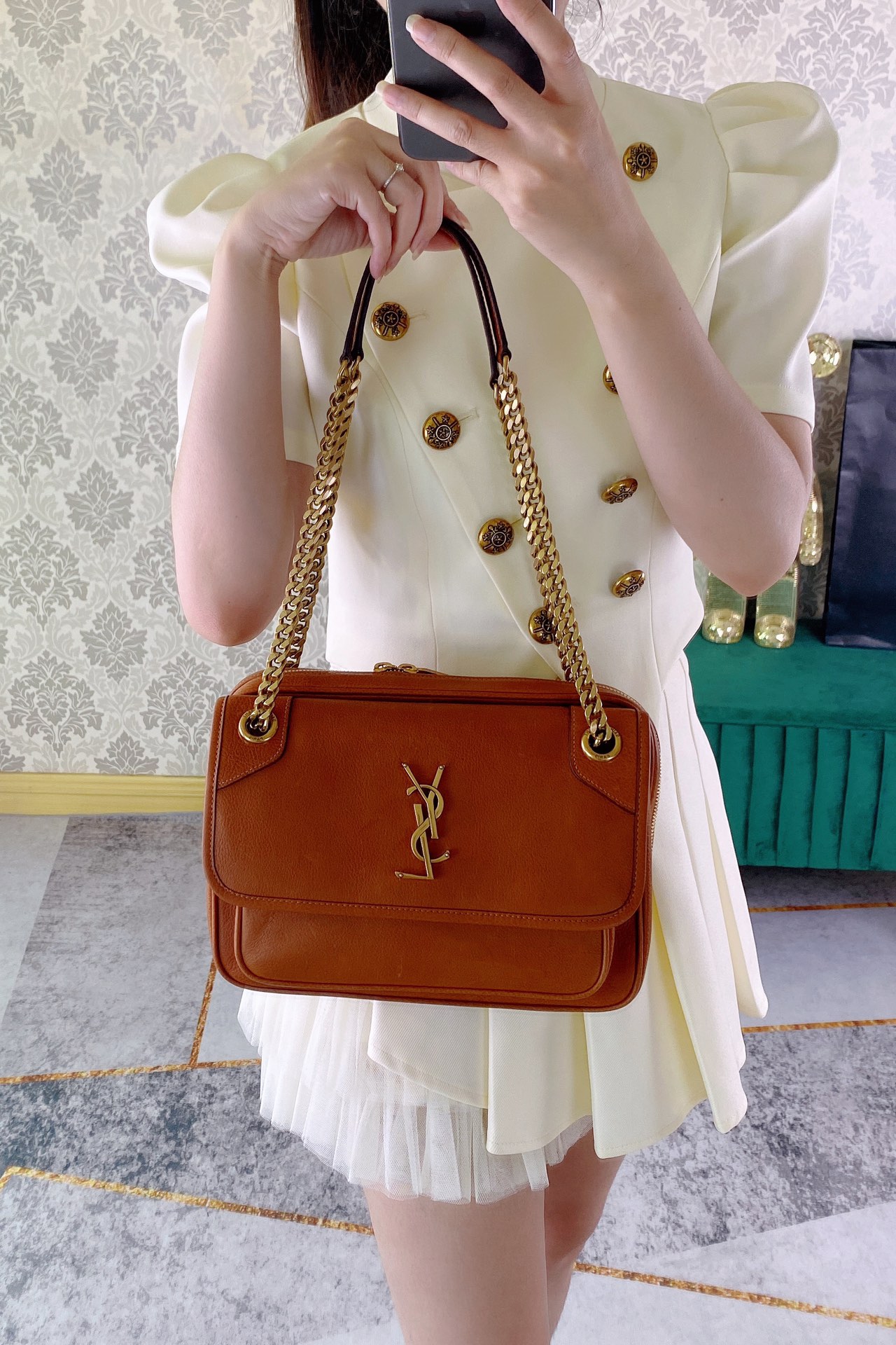 Saint Laurent Haute Couture Classic Luxury Handbag Shoulder Crossbody 9