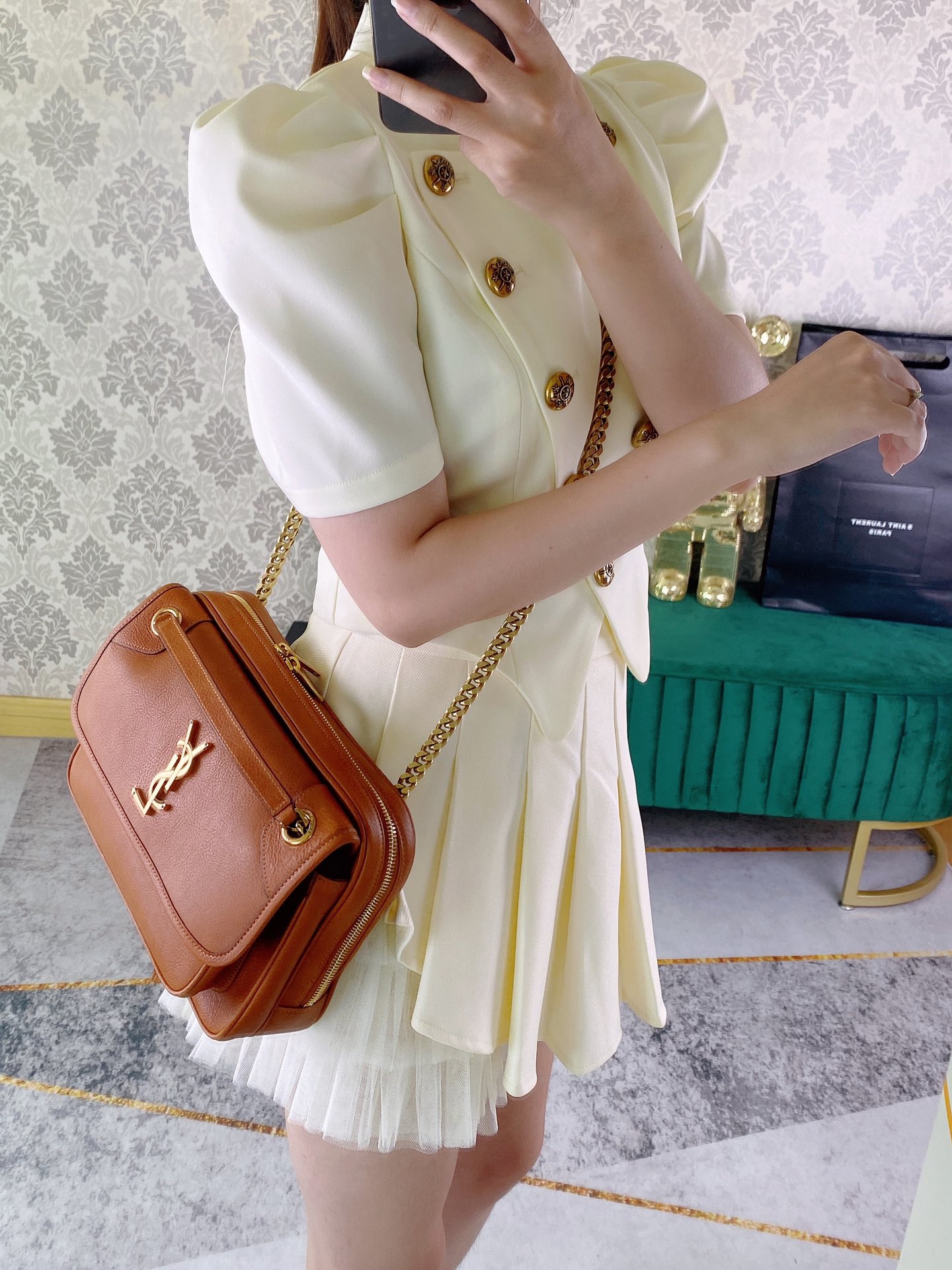 Saint Laurent Haute Couture Classic Luxury Handbag Shoulder Crossbody 5