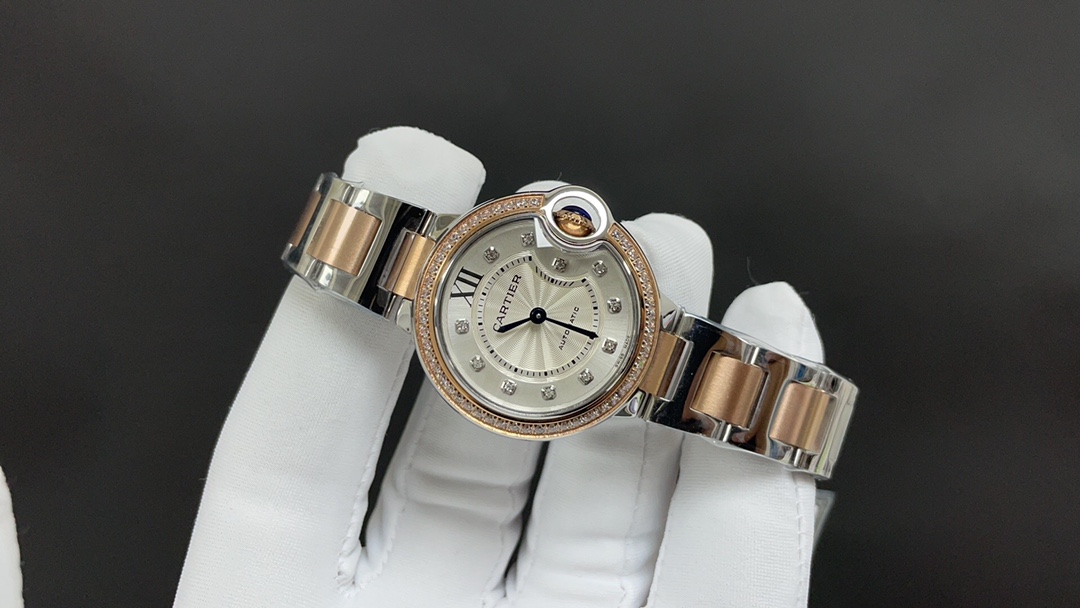 Cartier 卡地亚 蓝气球 间玫钻圈 33mm 自动上链机械机芯
