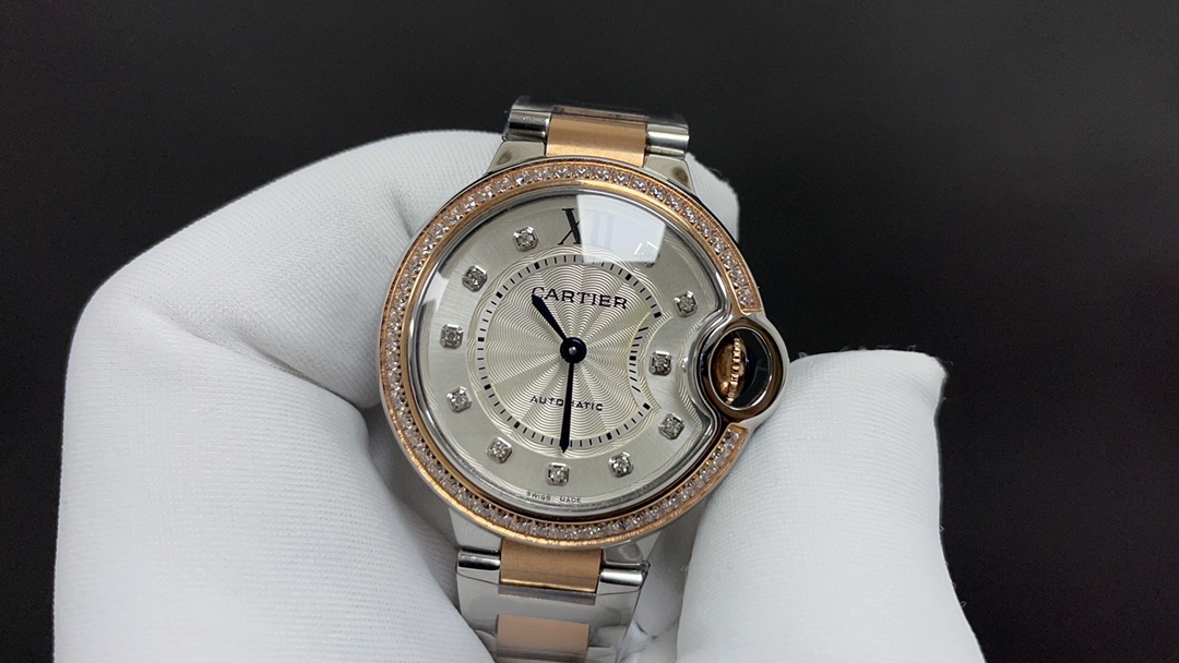 Cartier 卡地亚 蓝气球 间玫钻圈 33mm 自动上链机械机芯