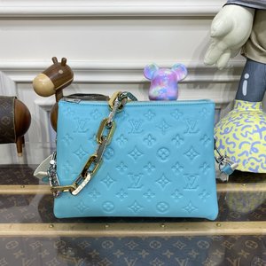 Louis Vuitton LV Coussin Bags Handbags Same as Original
 Blue Pink Yellow Fabric Sheepskin Spring Collection Chains M22394