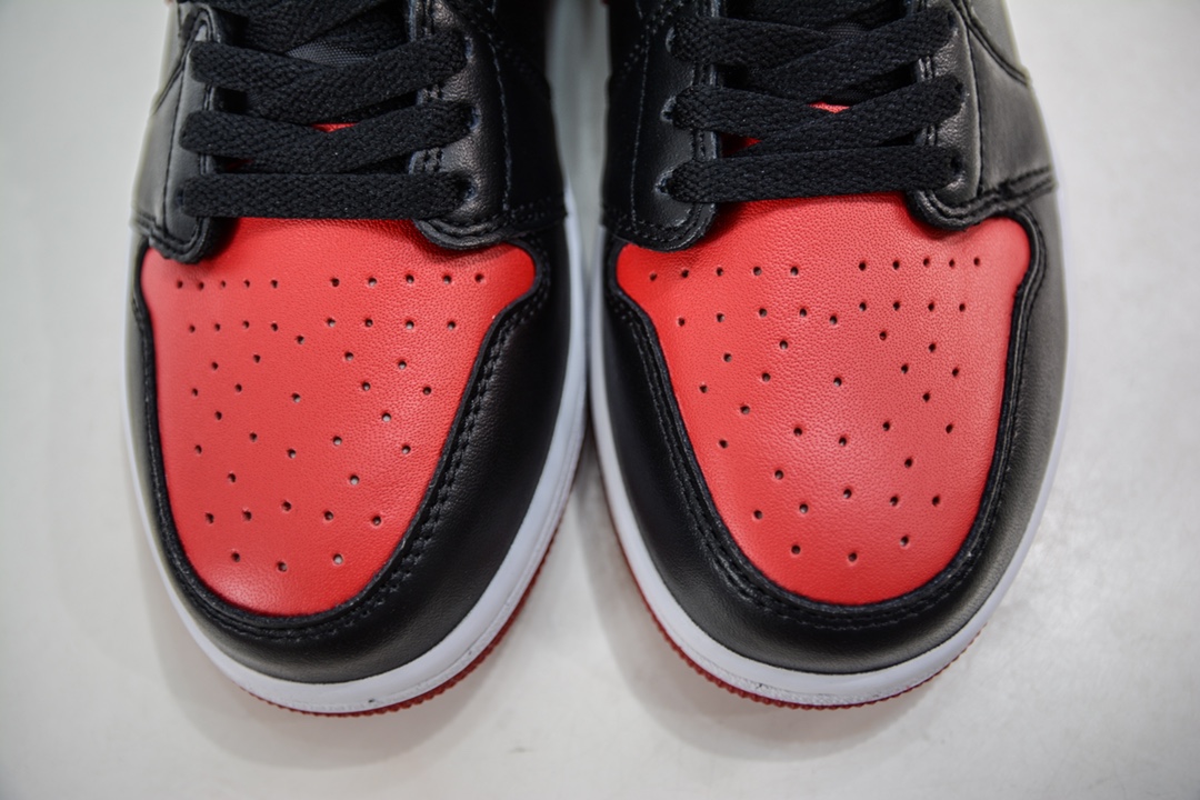 Pure original Air Jordan 1 Low OG black and red AJ1 Joe 1 low-top casual sneakers 705329-001