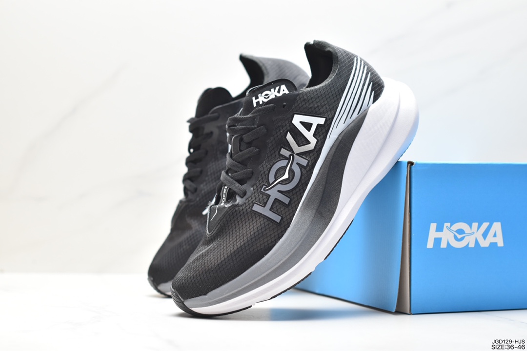 180 HOKA ONE ONEU ROCKETX2 真碳大底 半透明蝉翼鞋面透气跑步鞋  7420246