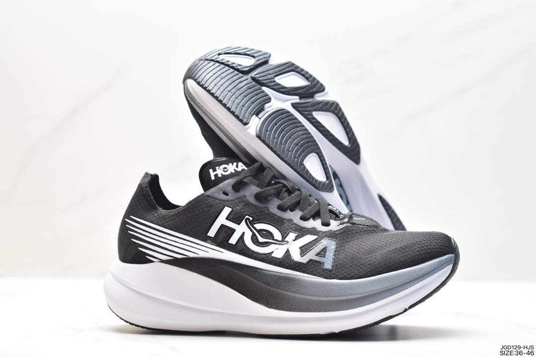 180 HOKA ONE ONEU ROCKETX2 真碳大底 半透明蝉翼鞋面透气跑步鞋  7420246