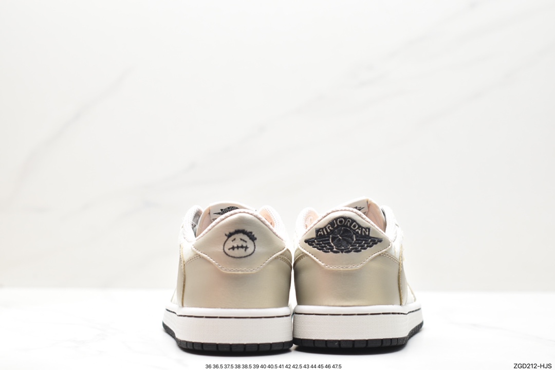 fragment design x Travis Scott x Nike Air Jordan 1 Low OG SP”Black/Green Toe“AJ1乔丹篮球鞋 DM7866-815