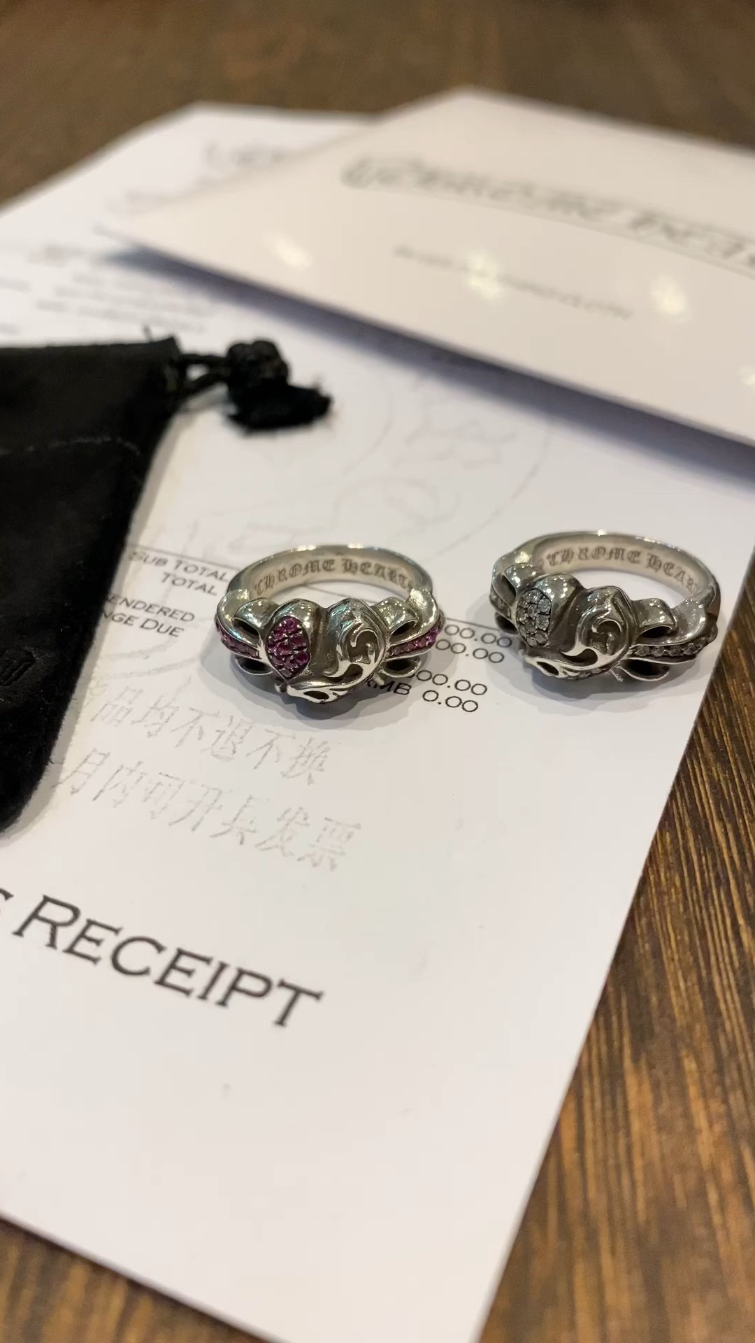 Rings, 925 silver with diamond customization