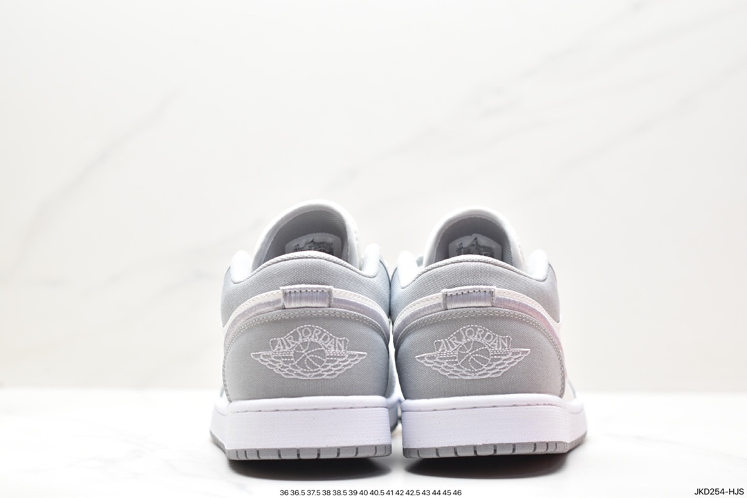 耐克Nike Air Jordan 1 Retro Low SE”Light Steel Grey”AJ1乔丹一代低帮篮球鞋“帆布烟灰白刺绣”DV0426-012