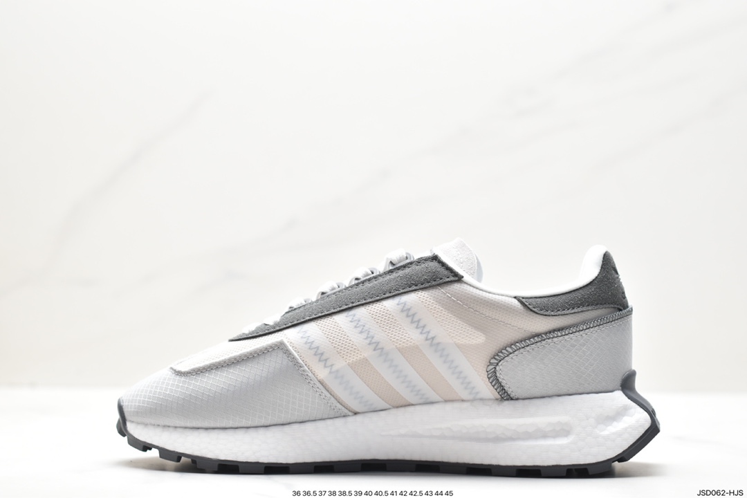 200 adidas Racing E5 Boost Prototype 速度轻盈复古系列百搭透气运动慢跑鞋 IE0484