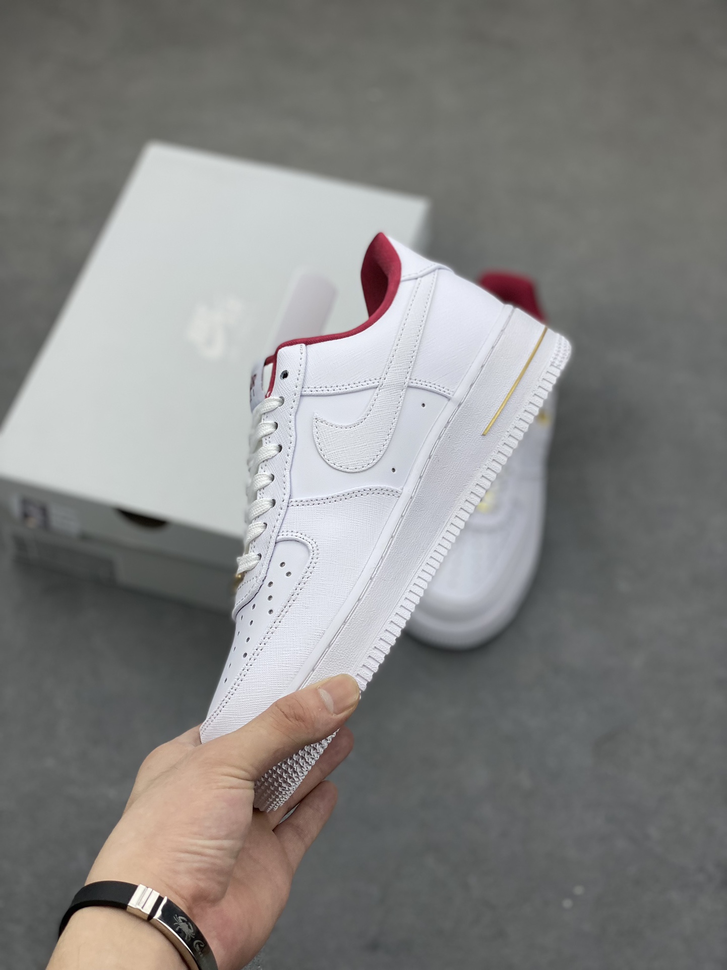 Nike Air Force 1 Low White/Burgundy Casual Sneakers DV7584-100 3 i1689618012 5046 2